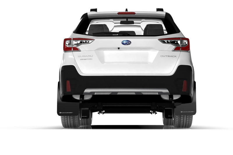 Rally Armor 20+ Subaru Outback UR Black Mud Flap w/ White Logo