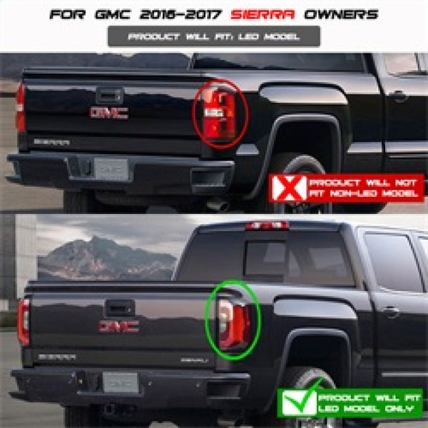 Spyder GMC Sierra 2016-2017 Light Bar LED Tail Lights - Black ALT-YD-GS16-LED-BK