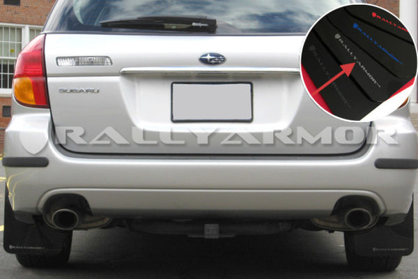 Rally Armor 2005-2009 Legacy GT and Outback UR Black Mud Flap w/ Silver Logo