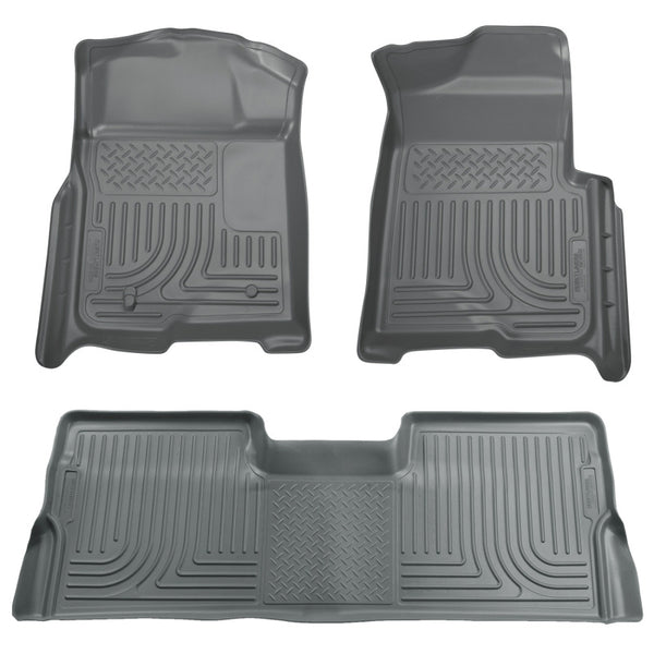 Husky Liners 09-12 Ford F-150 Super Crew Cab WeatherBeater Combo Gray Floor Liners