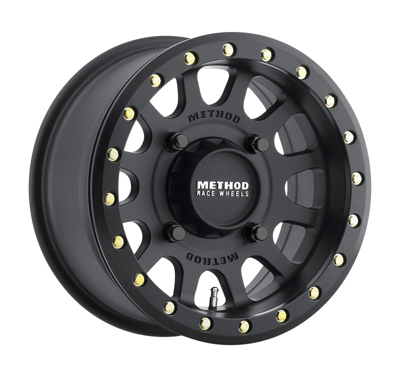 Method MR401 UTV Beadlock 15x7 4+3/+13mm Offset 4x156 132mm CB Matte Black w/BH-H24100 Wheel