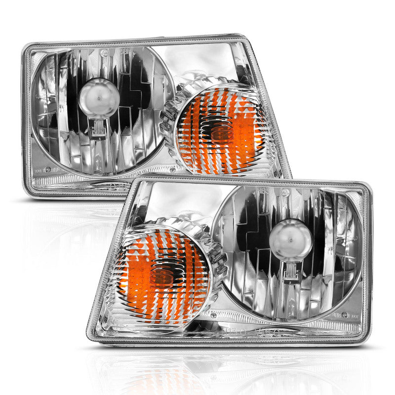 ANZO 2001-2011 Ford Ranger Crystal Headlight Chrome