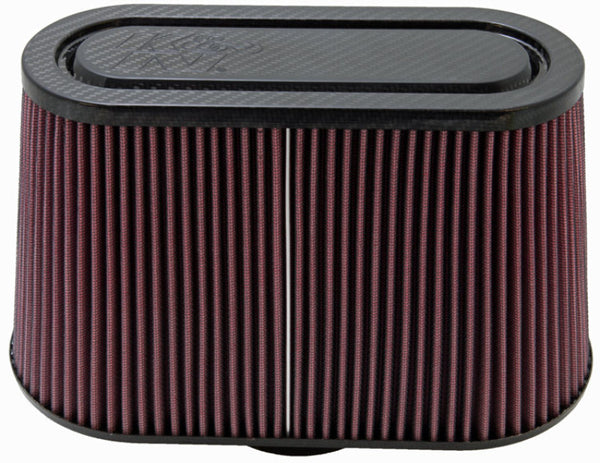 K&N Universal Filter with Carbon Fiber Top & Base-12in Base O/S Length x 6in Base O/S Width x 7in H