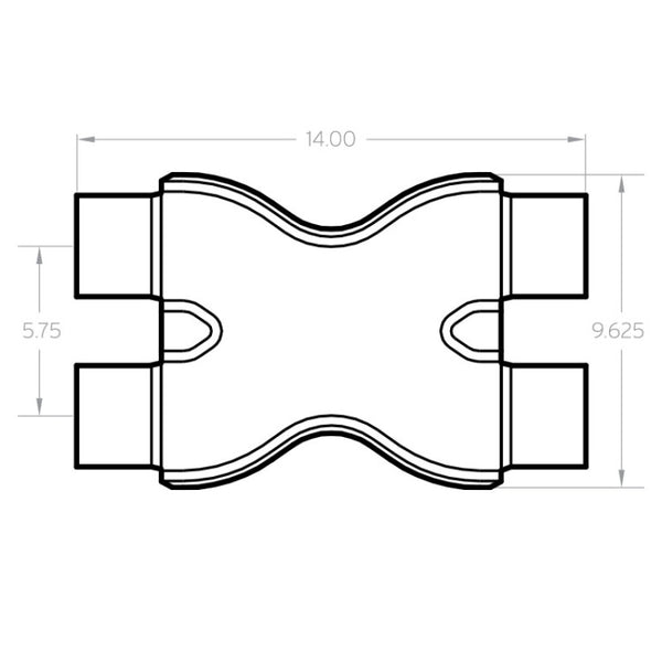 MagnaFlow Smooth Trans X 3/3 X 14 SS