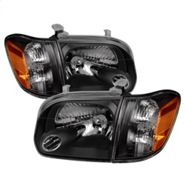 Xtune Toyota Tundra Double Cab 05-06 OEM Style Headlights & Corner Lights Black HD-JH-TTUN05-AM-BK