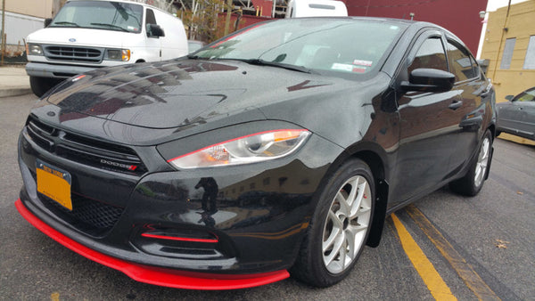 Rally Armor 2013-2016 Dodge Dart UR Black Mud Flap w/ Red Logo