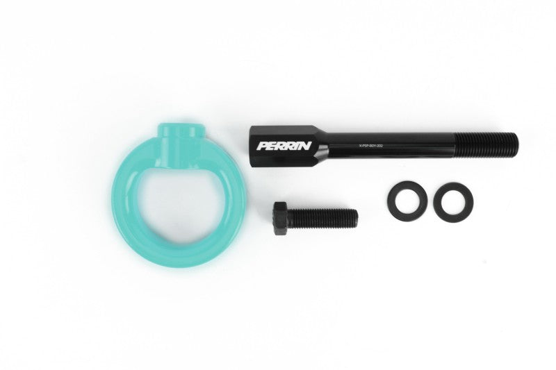 Perrin 02-07 Subaru WRX/STI Tow Hook Kit (Front) - Hyper Teal