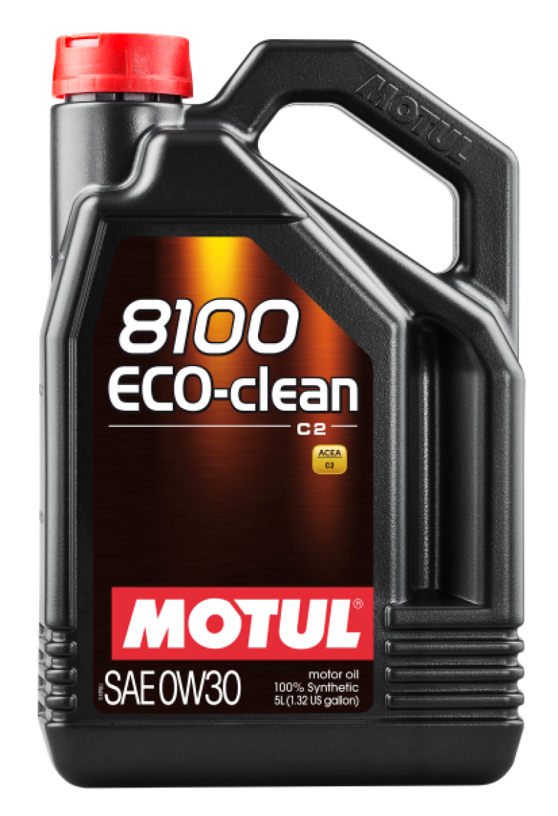 Motul 5L Synthetic Engine Oil 8100 0W30 4x5L ECO-CLEAN  ACEA C2, API SM, ST.JLR 03.5007