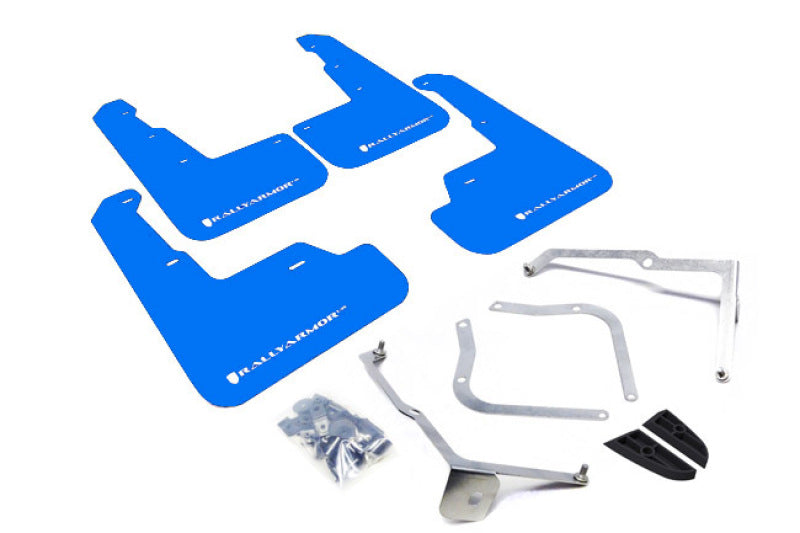 Rally Armor 15-18 Subaru WRX/STi Sedan UR Blue Mud Flap w/ White Logo