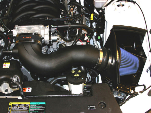 Airaid 11-14 Ford Mustang GT 5.0L Race Only (No MVT) MXP Intake System w/ Tube (Dry / Blue Media)