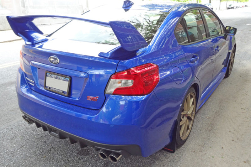 Rally Armor 15-18 Subaru WRX/STi Sedan UR Blue Mud Flap w/ White Logo