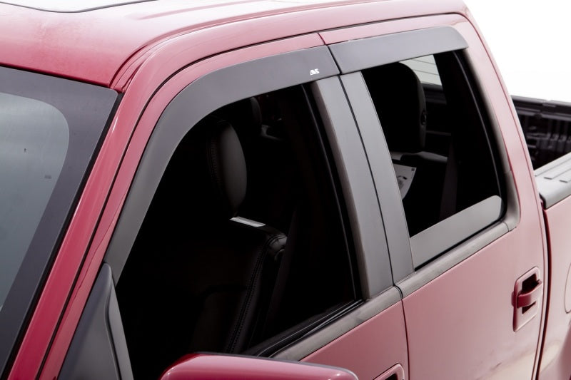 AVS 09-14 Ford F-150 Supercrew (Excl. Raptor) Ventvisor & Aeroskin Deflector Combo Kit - Matte Black