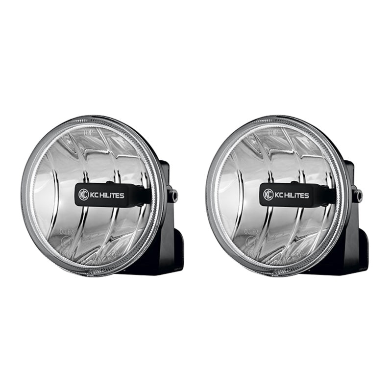 KC HiLiTES 4in. Gravity G4 LED Light 10w SAE/ECE Amber Fog Beam (Pair Pack System)