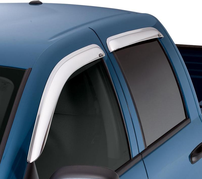 AVS 09-17 Chevy Traverse Ventvisor Outside Mount Front & Rear Window Deflectors 4pc - Chrome