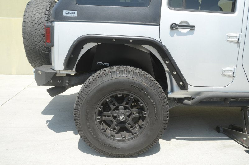 DV8 Offroad 07-18 Jeep Wrangler JK Rear Aluminum Inner Fender - Raw