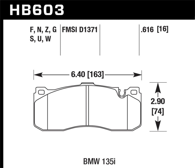 Hawk BMW 135i DTC-30 Race Front Brake Pads