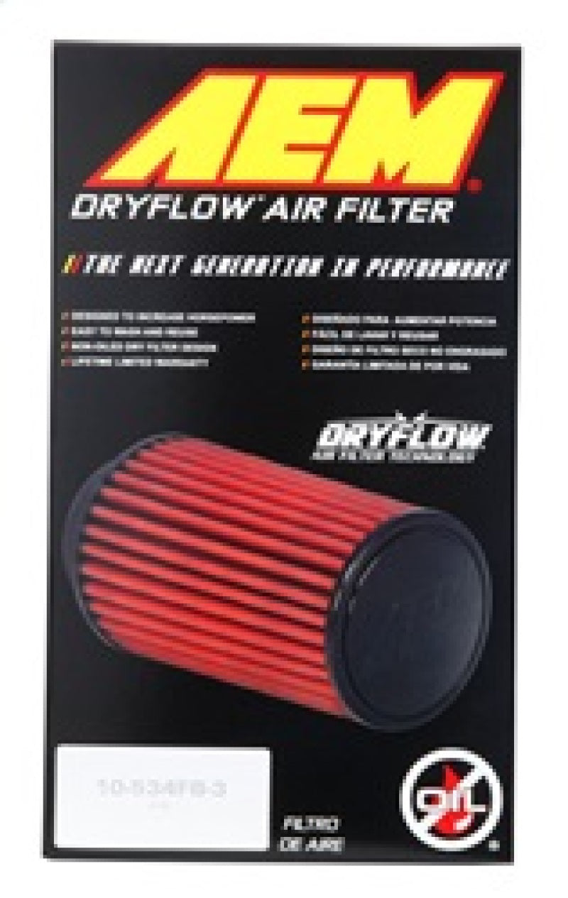 AEM 2.75in Flange ID x 5.5in Base OD x 7.5in H DryFlow Conical Air Filter