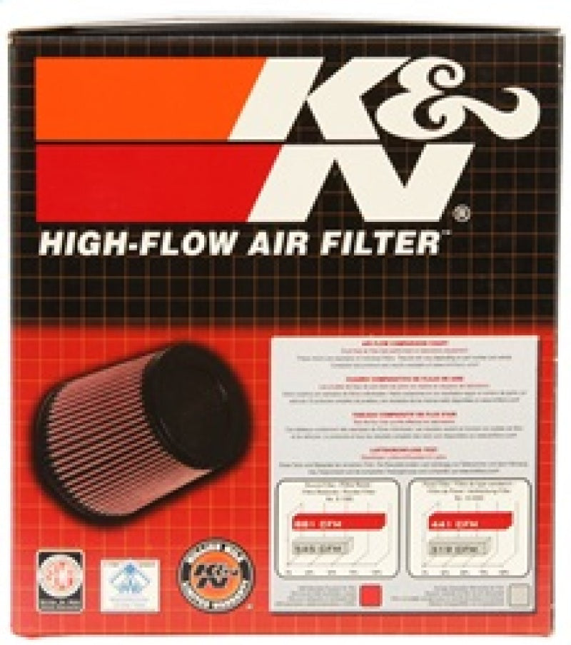 K&N Universal Chrome Filter-Round Tapered 2.5in Flange ID/5.188in Base OD/3.5in Top OD/5.938in H