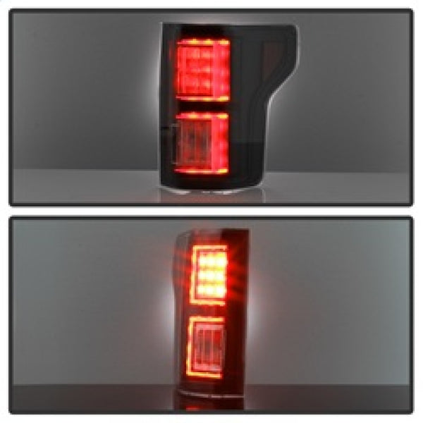 Spyder Ford F150 2015-2017 Light Bar LED Tail Lights - Black ALT-YD-FF15015-LBLED-BK