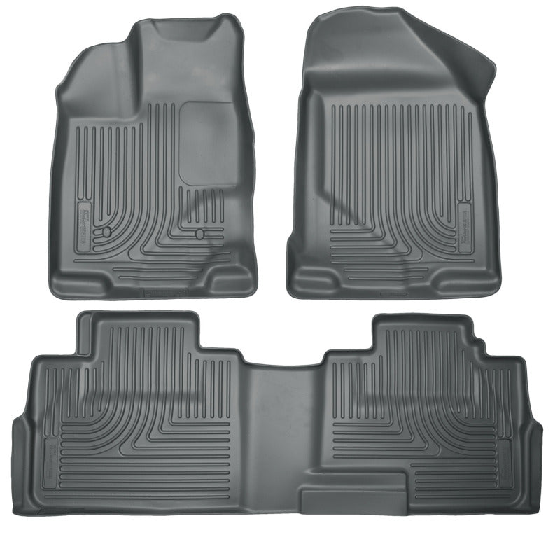 Husky Liners 07-13 Ford Edge / 07-13 Lincoln MKX Weatherbeater Grey Front & 2nd Seat Floor Liners