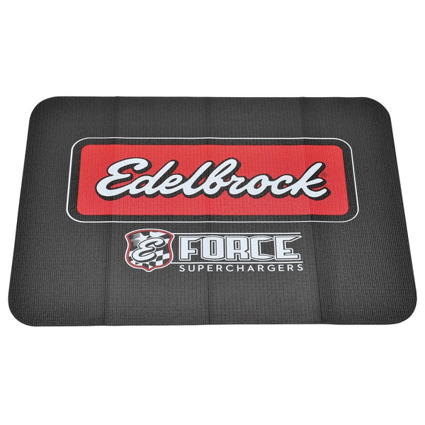 Edelbrock Racing Fender Cover - PVC Foam Mat - 2 Color Printed Edelbrock Racing Logo