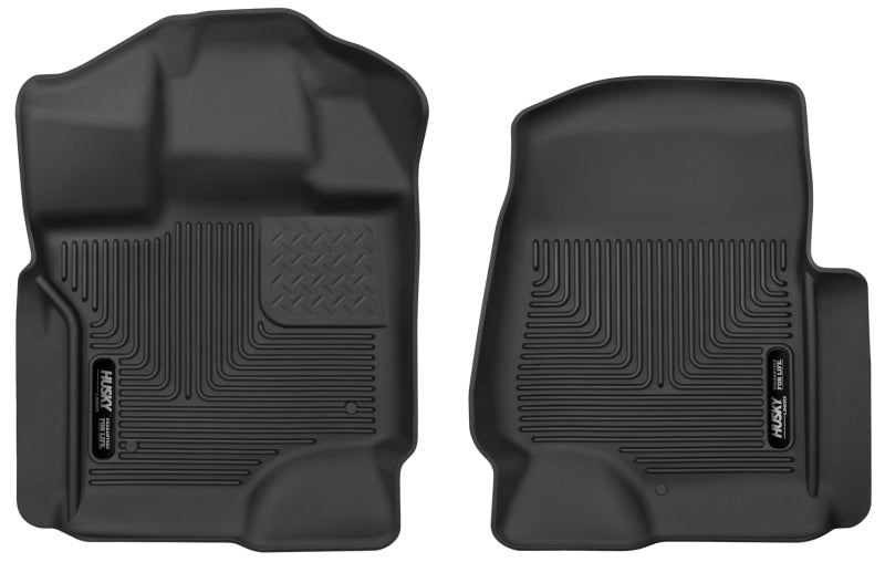 Husky Liners 2015 Ford F-150 SuperCrew Cab X-Act Contour Black Front Seat Floor Liners