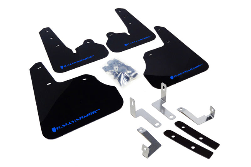 Rally Armor 12+ Subaru Impreza 5dr Hatch/4dr Sedan UR Black Mud Flap w/ Blue Logo