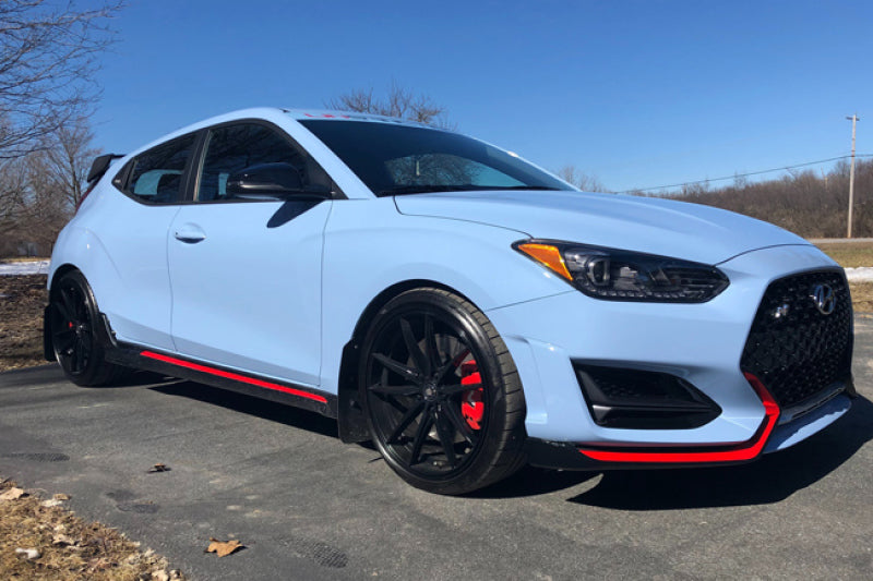 Rally Armor 2019+ Hyundai Veloster N UR Black Mud Flap w/ Grey Logo