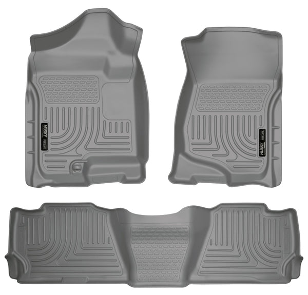 Husky Liners 07-13 GM Escalade ESV/Avalanche/Suburban WeatherBeater Gray Front/2nd Row Floor Liners