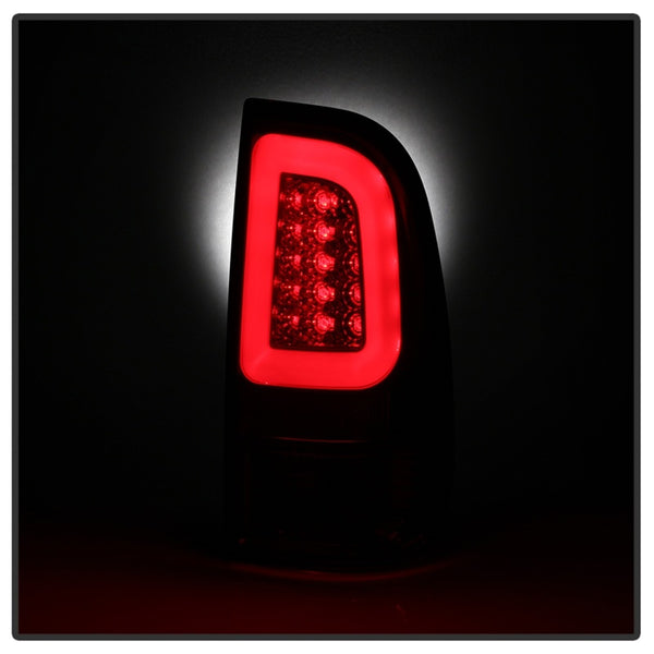 Spyder 08-16 Ford Super Duty F-250 V3 Light Bar LED Tail Lights - Red Clear (ALT-YD-FS07V3-LBLED-RC)