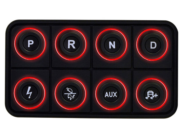 AEM EV 8 Button Keypad CAN Based Programmable Backlighting