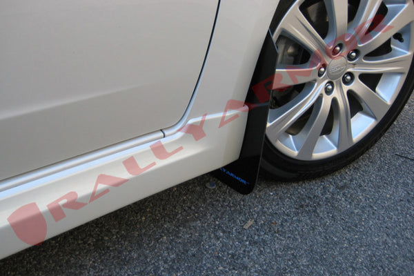 Rally Armor 08-10 WRX (hatch & sedan) / 08-11 Subaru 2.5i UR Black Mud Flap w/ Blue Logo