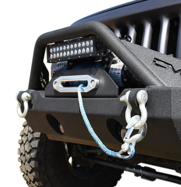 DV8 Offroad 07-18 Jeep Wrangler JK/JL FS-15 Steel Stubby Front Bumper w/ Fog Lights