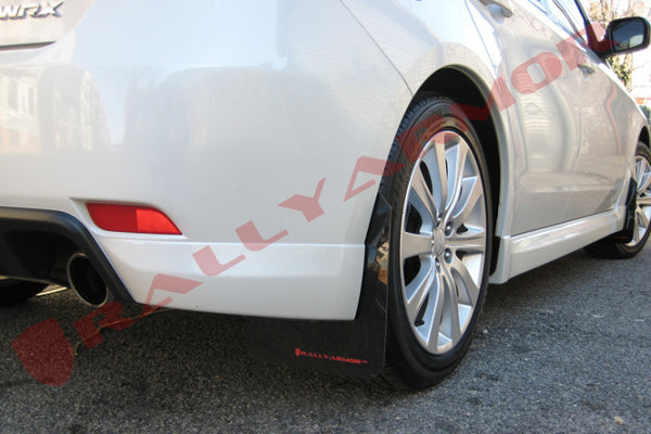 Rally Armor 08-10 WRX (hatch & sedan) / 08-11 Subaru 2.5i UR Black Mud Flap w/ Red Logo