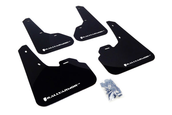 Rally Armor 2010+ Mazda3/Speed3 UR Black Mud Flap w/ White Logo