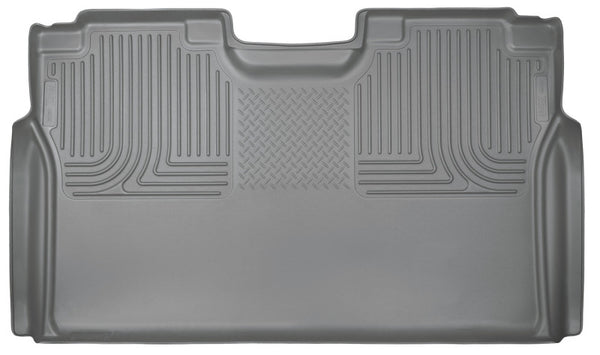 Husky Liners 15 Ford F-150 SuperCrew Cab WeatherBeater Grey 2nd Seat Floor Liner