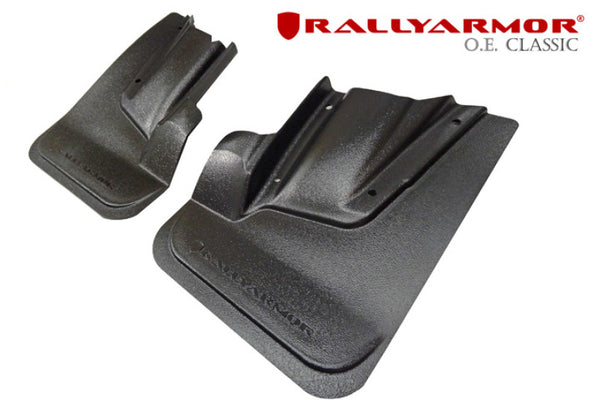 Rally Armor Subaru 08-14 STi/11-14 WRX (Hatchback Only) OE Classic Black Mud Flap with Black Logo