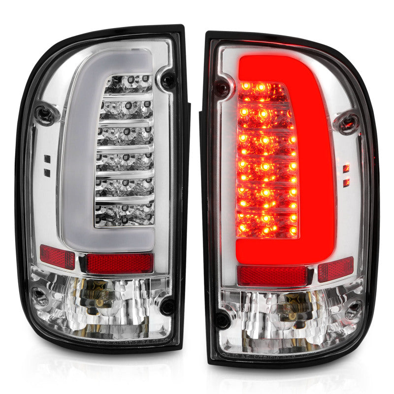 ANZO 1995-2004 Toyota Tacoma LED Taillights Chrome Housing Clear Lens (Pair)