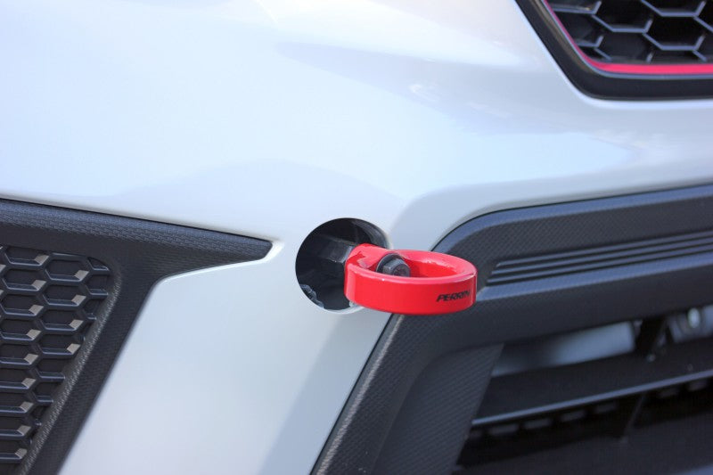 Perrin Tow Hook Kit - Front 2018+ Subaru WRX/STI - Red