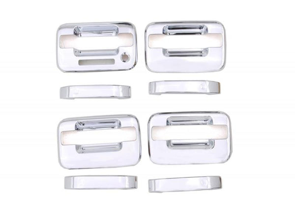 AVS 04-14 Ford F-150 (4 Door w/Keypad) Door Handle Covers (4 Door) 8pc Set - Chrome