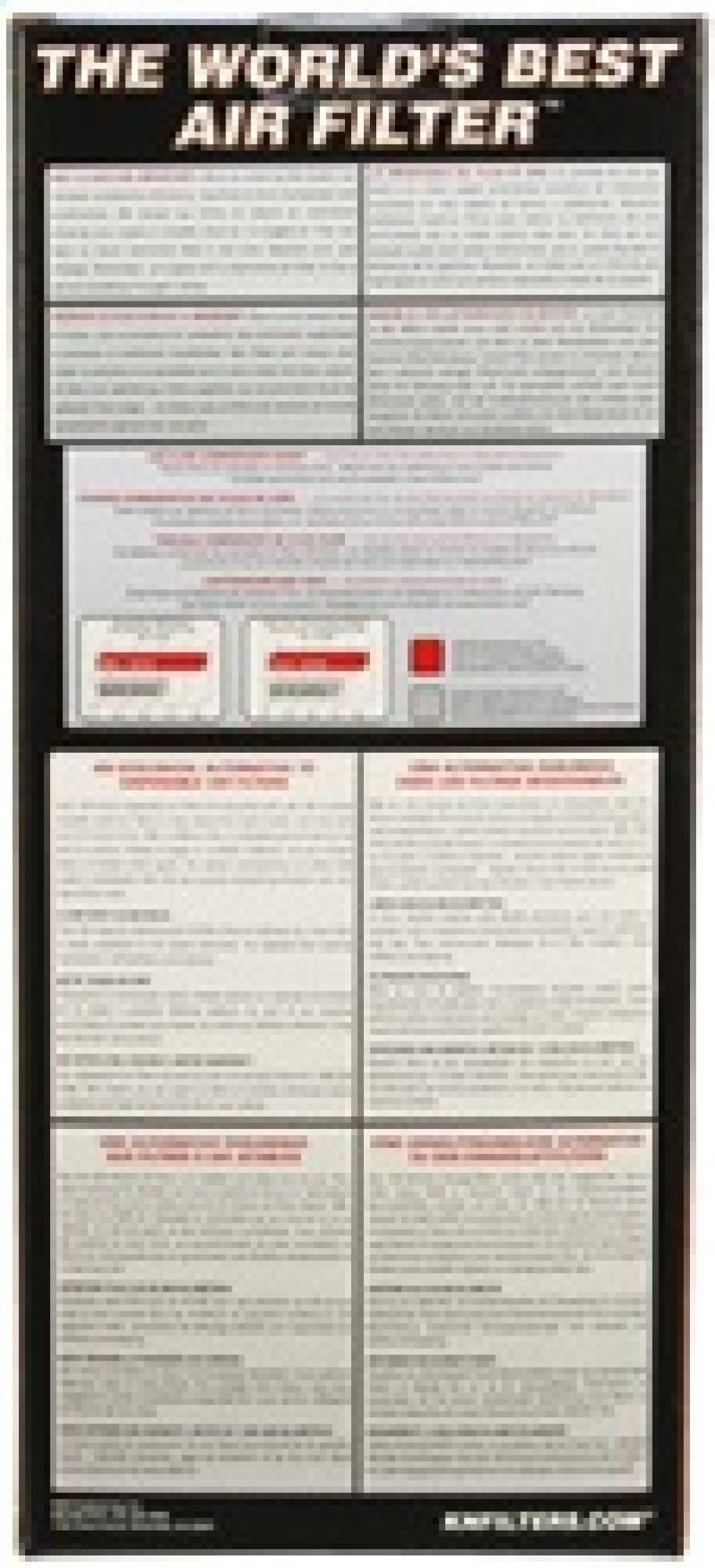 K&N Universal Filter 3.188in Flange ID x 4.5in Side A Length x 3.25in Side C Length x 11.37in Height