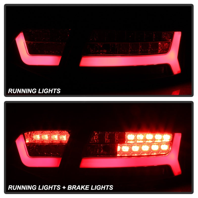 Spyder 09-12 Audi A6 LED Tail Lights - Red Clear (ALT-YD-AA609-LED-RC)