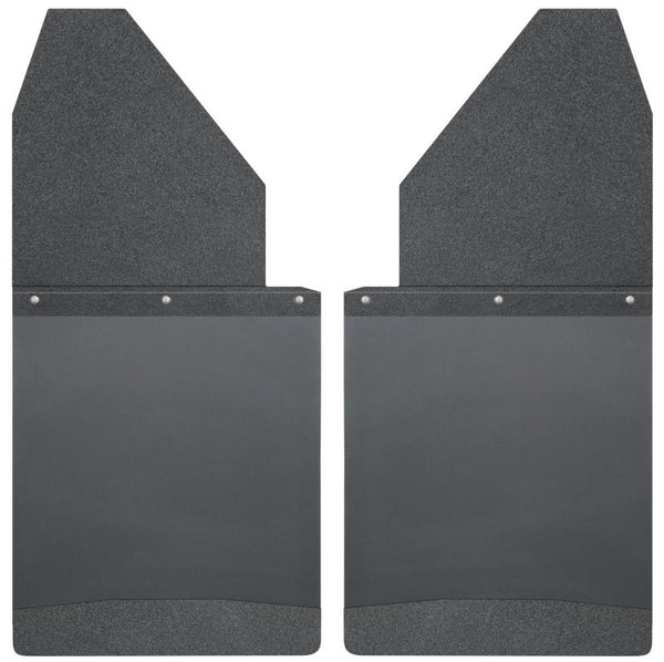 Husky Liners Universal 14in W Black Top & Weight Kick Back Mud Flaps