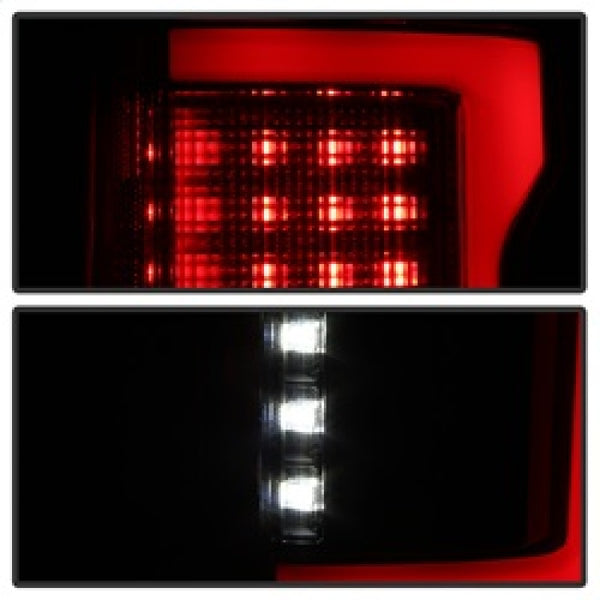 Spyder 15-18 Ford F-150 LED Tail Lights (w/Blind Spot) - Black Smoke (ALT-YD-FF15015BS-LBLED-BSM)