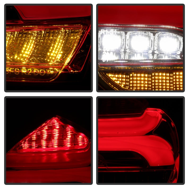 Spyder 15-17 Ford Focus Hatch LED Tail Lights w/Indicator/Reverse - Red Clr (ALT-YD-FF155D-LED-RC)