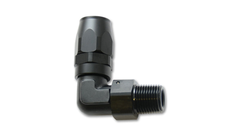 Vibrant Male NPT 90 Degree Hose End Fitting -10AN - 3/8 NPT